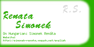 renata simonek business card